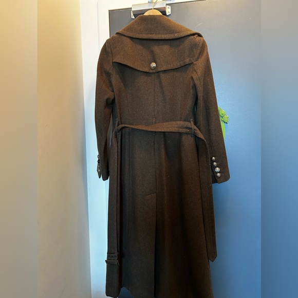 Barely worn wool blend London Fog coat olive green with belt Size XS - Picture 3 of 8